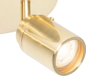 Moderné kúpeľňové bodové svetlo mosadzné 2-žiarovkové IP44 - Ducha