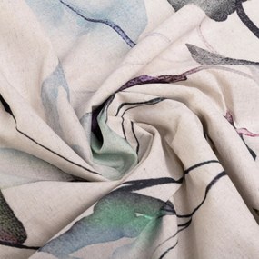 Obliečky zo zmesi bavlny a ľanu Kytica