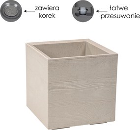 KVETINOVÝ ZÁHON KARO 300×300 mm doska Coffee Latte*57753