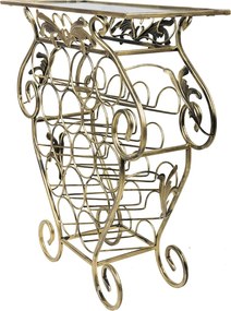 STOJAN NA VÍNO GARTH 66X60X22,5 CM ZLATÁ