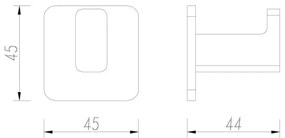 OMNIRES NL80115BL - Nástenný háčik NELSON matná čierna