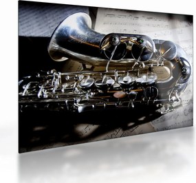 Sklenený obraz - Saxofón (70x50 cm)