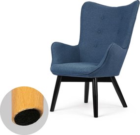 SOFOTEL Kreslo s opierkou na ruky a podnožkou Norse 2045 - modré