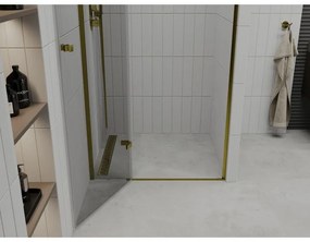 Mexen Roma, sprchové dvere do otvoru 90 x 190 cm, 6mm číre sklo, zlatý profil, 854-090-000-50-00
