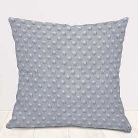 Biante Detská obliečka na vankúš Minky 3D bodky MKP-050 Striebornosivá 70 x 90 cm