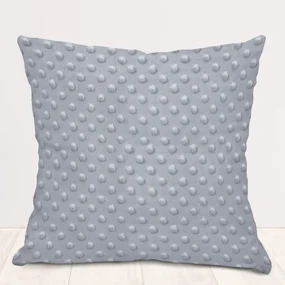 Biante Detská obliečka na vankúš Minky 3D bodky MKP-050 Striebornosivá 70 x 90 cm