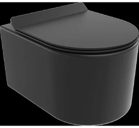 Mexen Sofia WC misa Rimless s pomaly padajúcim sedátkom, duroplast, čierna matná - 30540185