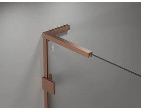 Mexen, Mexen Lunar L sprchová stena pravá 60 x 200 cm, priehľadná 8 mm, brúsená meď - 830L-060-000-65-00-P