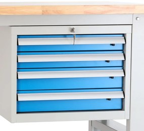 Dielenský stôl Solid OAK-14, 150 cm, 2 závesné boxy, dub