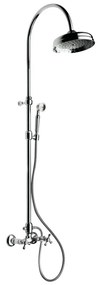 Faris Liberty - sprchová batéria nástenná, rozteč 150mm, pevná sprcha + ručná sprcha – komplet, chróm 027+AC270