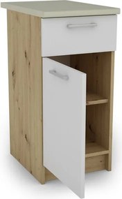 Kuchynský  blok Irma, dub artisan/biela