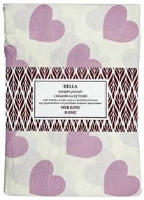 Bavlnená posteľná bielizeň Bella ecru/ružový 140x200 (1) 70x80 Merkury Home