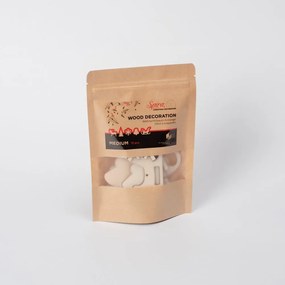 Súprava 10 drevených vianočných dekorácií Spira Medium