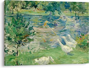 Obraz - Berthe Morisot, Girl in a Boat with Geese, reprodukcia (70x50 cm)