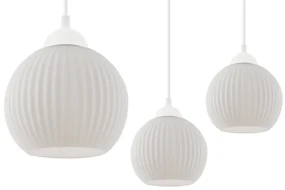 Závesné svietidlo Riffle Round Spider, 2x biele sklenené tienidlo, w