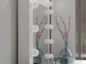 Toaletný stolík Micras 2 (biela) (P) (so zrkadlom) (s LED osvetlením). Akcia -21%. Vlastná spoľahlivá doprava až k Vám domov. 1132476