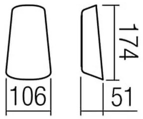 Redo 9536 - LED Vonkajšie nástenné svietidlo TWILL 1xLED/11W/230V IP65