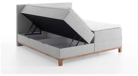 Svetlosivá boxspring posteľ s úložným priestorom 160x200 cm Catania - Meise Möbel