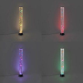 Bublinková trubica čierna 90 cm vrátane LED RGB - Zoop