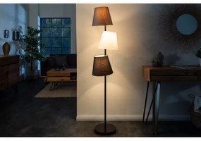 Stojaca lampa 39674 Levels 163cm Čierna, Šedá, Biela  - Komfort-nábytok