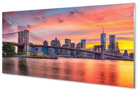Sklenený obraz most sunrise 100x50 cm