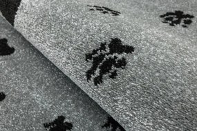 Koberec Lima M133A svetlosivý / čierny kruh