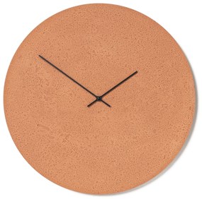 Nástenné betovoné hodiny CLOCKIES, 49cm, okrúhle, oranžové