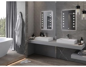 Mexen Ner, LED kúpeľňové zrkadlo s podsvietením 50x70 cm, 6000K, ochrana proti zahmlievaniu, 9809-050-070-611-00