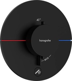 Hansgrohe ShowerSelect Comfort S, termostat pod omietku pre 1 spotrebič a ďalší výtok, čierna matná, HAN-15562670