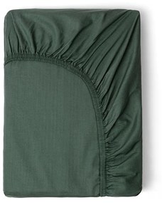 Tmavozelená elastická plachta z bavlneného saténu HIP, 140 x 200 cm