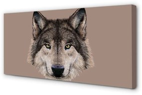 Obraz na plátne maľované vlk 125x50 cm