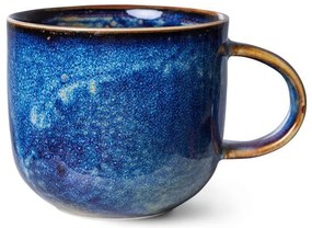 Rustikálne modrý keramický hrnček Chef - 12*9*8 cm / 320 ml