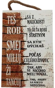 Nástenná drevená ceduľa 2030L s textom
