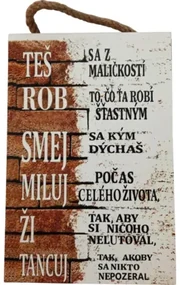 Nástenná drevená ceduľa 2030L s textom