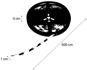 Inteligentný LED pásik RGBW 5 metrov 24W vrátane ovládača