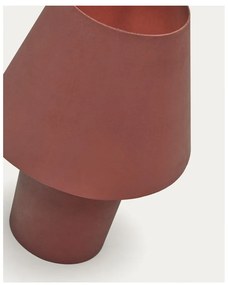 Stolová lampa v terakotovej farbe s kovovým tienidlom (výška 30 cm) Canapost – Kave Home