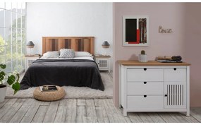 Biely drevený nočný stolík Marckeric Bruna