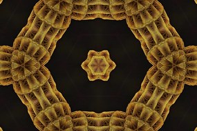 Samolepiaca tapeta zaujímavá zlatá Mandala - 150x100