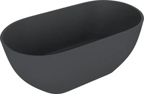 Voľne stojaca vaňa Polysan Reduta 171x81 cm liaty mramor ľavá aj pravá antracit antracit 71842.51