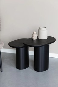 Odkladacie stolíky v súprave 2 ks s doskou z mangového dreva 37x56 cm Bela – White Label
