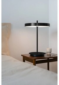Čierna kovová LED stmievateľná stolová lampa s kovovým tienidlom (výška 41,5 cm) Asteria Table – UMAGE