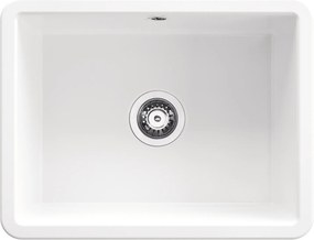 Deante Lumi, 1-komorový keramický drez 557x430x194 mm, biela, DEA-ZCU_610C