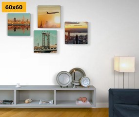 Set obrazov cestovanie do mesta New York Varianta: 4x 60x60