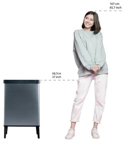 Modrý dotykový odpadkový kôš z recyklovaného plastu 54 l Verto High – Curver