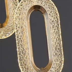 Toolight Toolight, LED krištáľový závesný luster, 7W, 500lm, G113-1CP, zlatá, OSW-09708