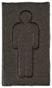 Kovová ceduľka pánske toalety - 6*1*11 cm