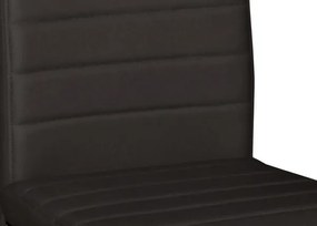 Jedálenská stolička Arden, čierna ekokoža