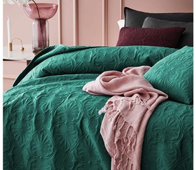 Brilantný zelený prehoz na posteľ 170 x 210 cm