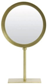 Bronzové okrúhle stolný zrkadlo Lure antik bronze - 20 * 10 * 35 cm