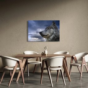 Obraz - Vlčia hlava (90x60 cm)